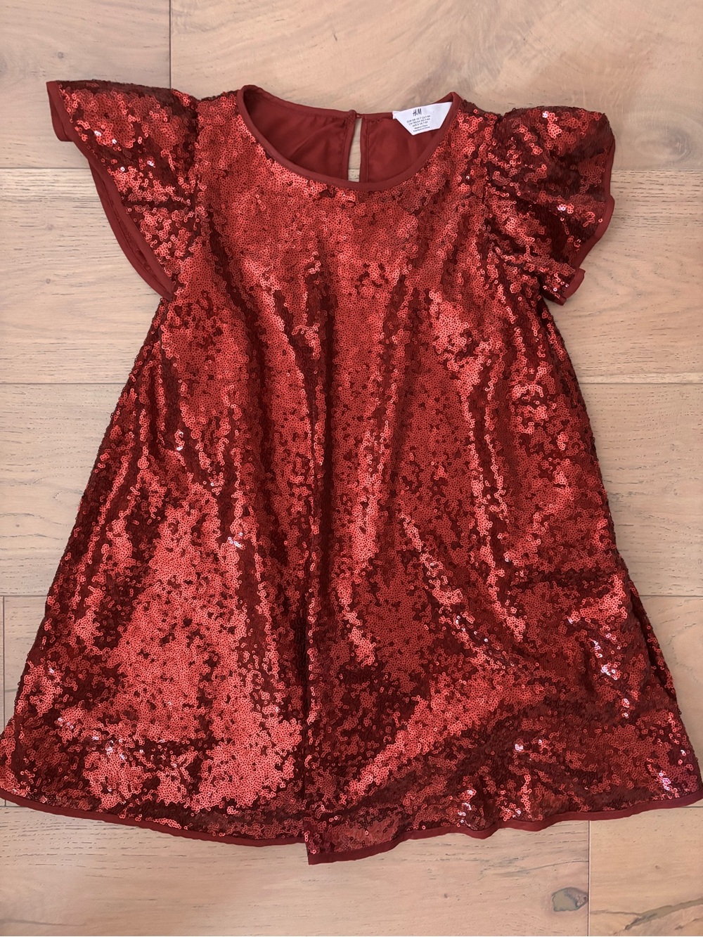 Girls Red Sequin Party Dress H&M